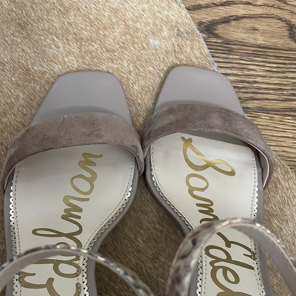 Sam Edelman Daniella Suede Snakeskin praline sandals - Picture 7 of 9